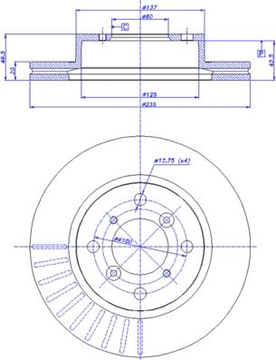 CAR 142.959 - Гальмівний диск autozip.com.ua