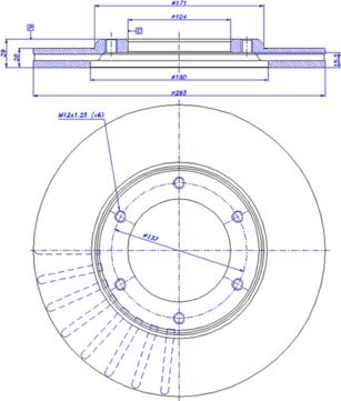 CAR 142.909 - Гальмівний диск autozip.com.ua