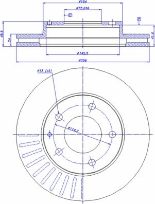 CAR 142.937 - Гальмівний диск autozip.com.ua