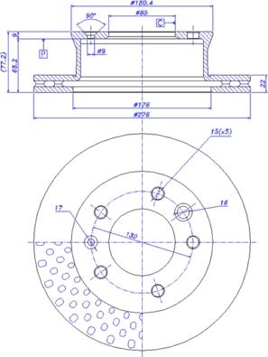 CAR 142.432 - Гальмівний диск autozip.com.ua