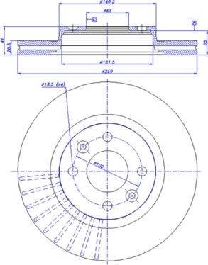 CAR 142.549 - Гальмівний диск autozip.com.ua