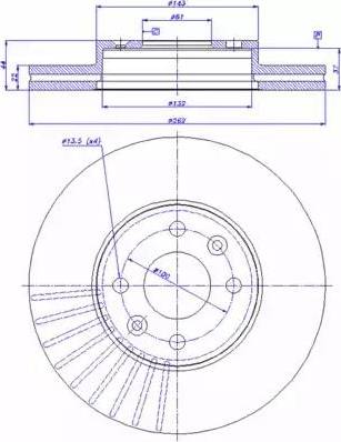 CAR 142.557 - Гальмівний диск autozip.com.ua