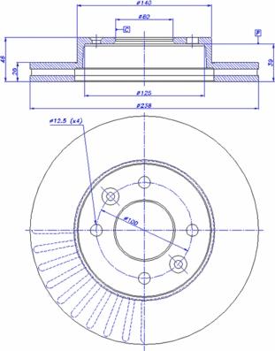 CAR 142.566 - Гальмівний диск autozip.com.ua