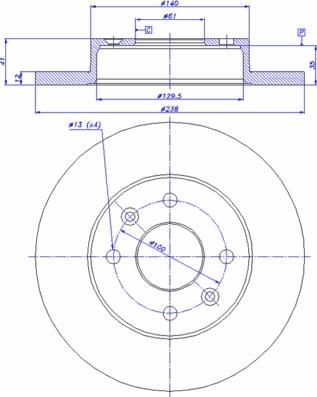 CAR 142.568 - Гальмівний диск autozip.com.ua