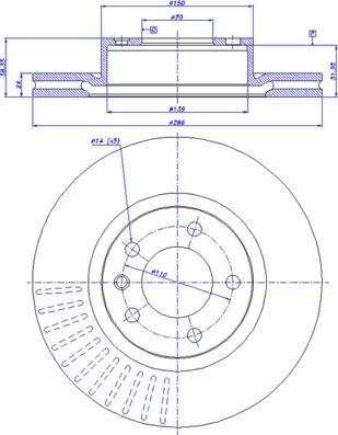 DJ Parts BD1771 - Гальмівний диск autozip.com.ua