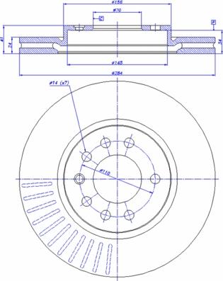 CAR 142.513 - Гальмівний диск autozip.com.ua