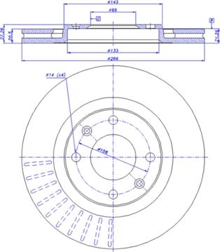 CAR 142.531 - Гальмівний диск autozip.com.ua