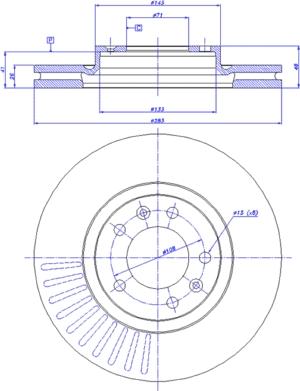 CAR 142.537 - Гальмівний диск autozip.com.ua