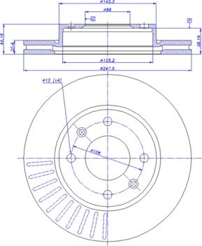 CAR 142.529 - Гальмівний диск autozip.com.ua