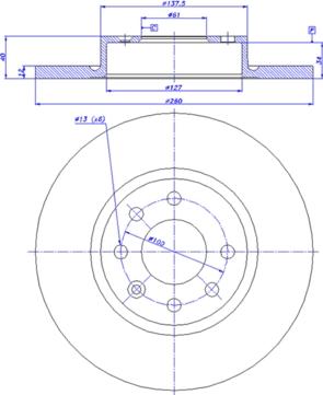 CAR 142.659 - Гальмівний диск autozip.com.ua