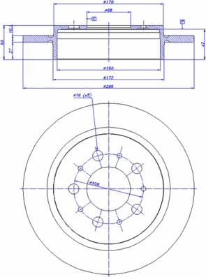 CAR 142.665 - Гальмівний диск autozip.com.ua