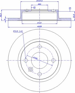 CAR 142.660 - Гальмівний диск autozip.com.ua