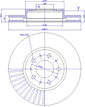 AP 24453 E - Гальмівний диск autozip.com.ua