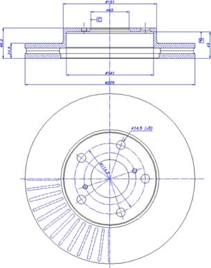 CAR 142.683 - Гальмівний диск autozip.com.ua