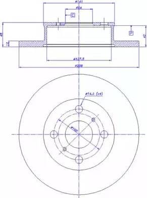 CAR 142.639 - Гальмівний диск autozip.com.ua