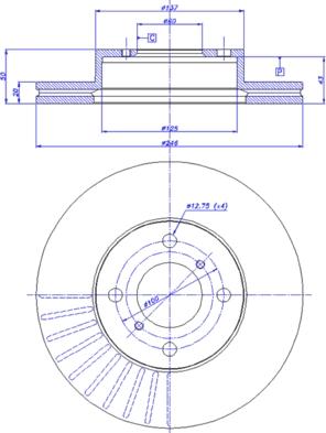 CAR 142.623 - Гальмівний диск autozip.com.ua