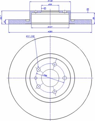 CAR 142.013 - Гальмівний диск autozip.com.ua