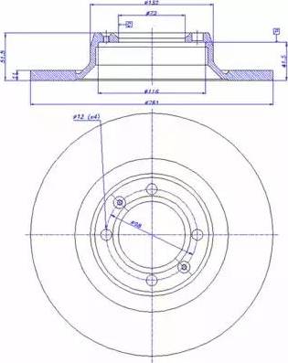 CAR HPD 080 - Гальмівний диск autozip.com.ua