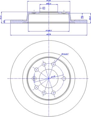 CAR 142.034 - Гальмівний диск autozip.com.ua