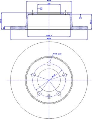 Brembo MDC1539 - Гальмівний диск autozip.com.ua