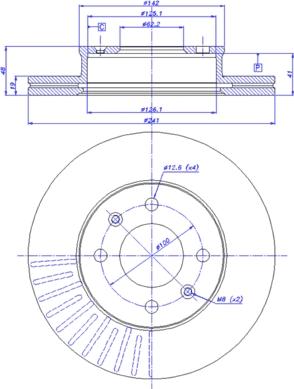 CAR 142.026 - Гальмівний диск autozip.com.ua