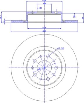 CAR 142.190 - Гальмівний диск autozip.com.ua