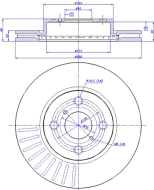 CAR 142.1438 - Гальмівний диск autozip.com.ua