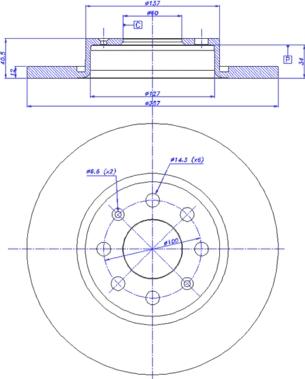 CAR 142.1423 - Гальмівний диск autozip.com.ua