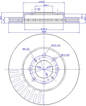 CAR 142.1422 - Гальмівний диск autozip.com.ua