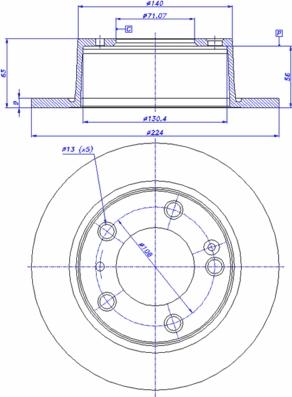 CAR BD-2062 - Гальмівний диск autozip.com.ua