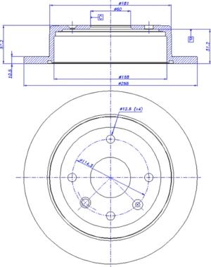 CAR 142.1545 - Гальмівний диск autozip.com.ua