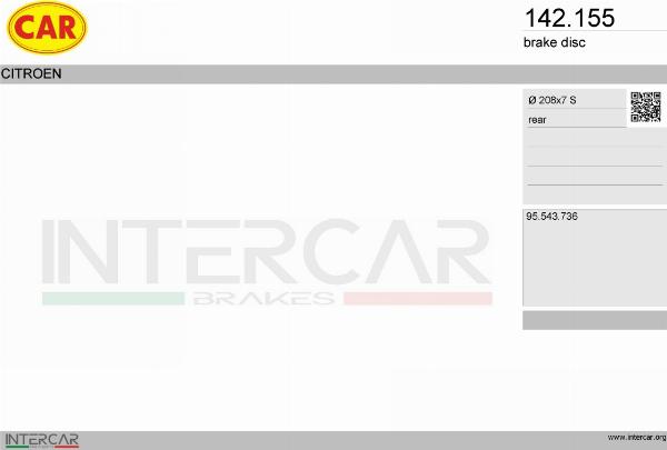 CAR 142.155 - Гальмівний диск autozip.com.ua