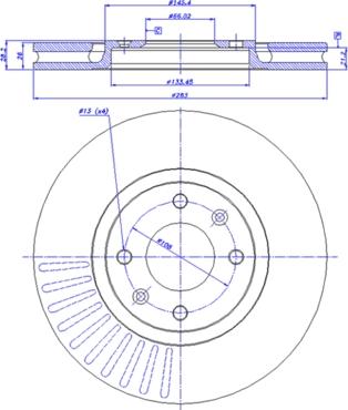 CAR 142.151 - Гальмівний диск autozip.com.ua