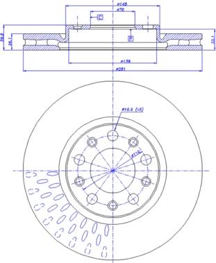 CAR 142.1653 - Гальмівний диск autozip.com.ua