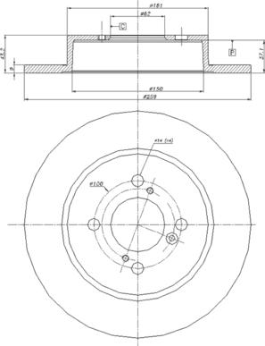 CAR 142.1605 - Гальмівний диск autozip.com.ua