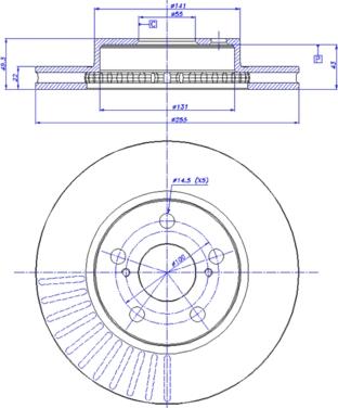 CAR 142.1615 - Гальмівний диск autozip.com.ua