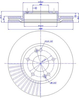 CAR 142.1636 - Гальмівний диск autozip.com.ua