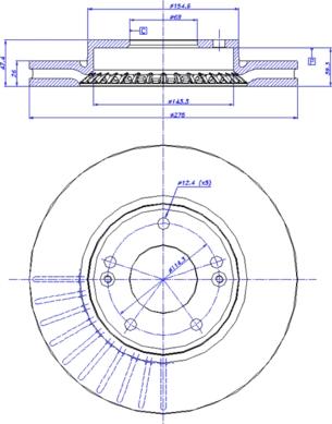 CAR 142.1637 - Гальмівний диск autozip.com.ua