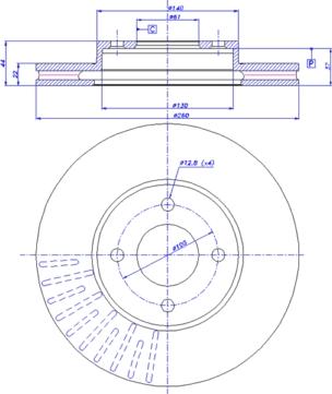 CAR 142.1620 - Гальмівний диск autozip.com.ua