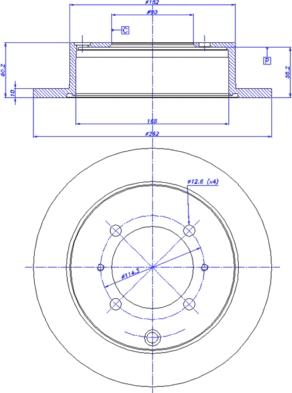 CAR 142.1005 - Гальмівний диск autozip.com.ua