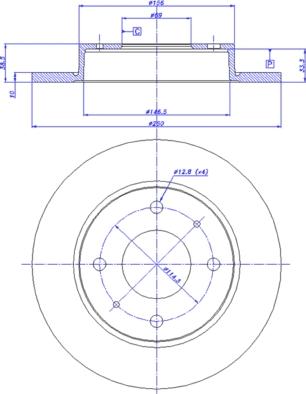 CAR 142.1012 - Гальмівний диск autozip.com.ua