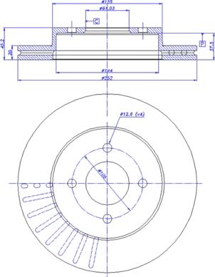 CAR 142.1037 - Гальмівний диск autozip.com.ua