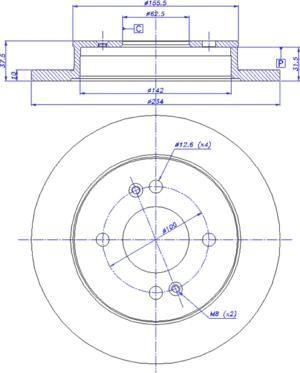 CAR 142.1147 - Гальмівний диск autozip.com.ua