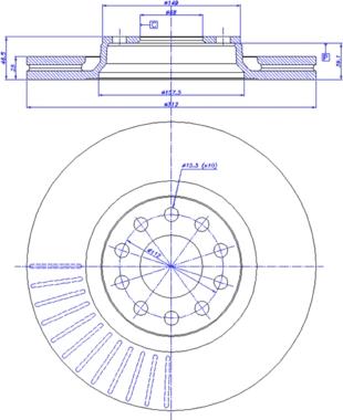 CAR 142.1189 - Гальмівний диск autozip.com.ua