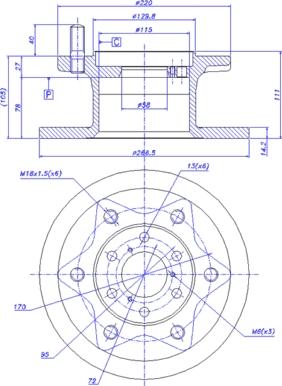 CAR 142.180 - Гальмівний диск autozip.com.ua