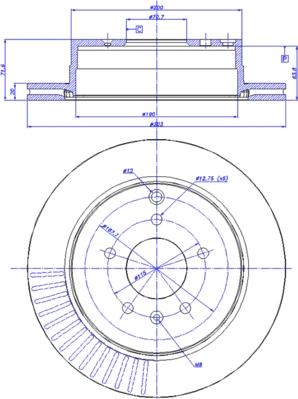 CAR 142.1344 - Гальмівний диск autozip.com.ua