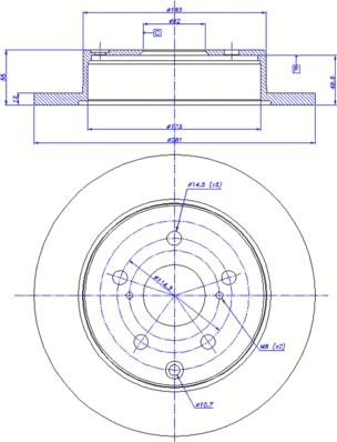 CAR 142.1303 - Гальмівний диск autozip.com.ua