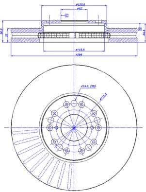 CAR 142.1009 - Гальмівний диск autozip.com.ua