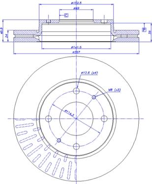 CAR 142.1261 - Гальмівний диск autozip.com.ua