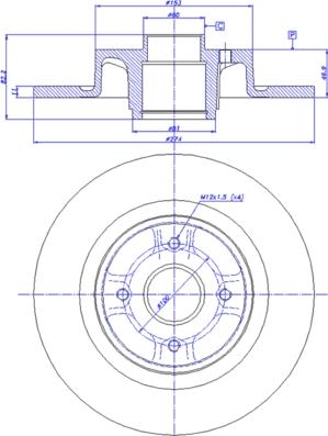 CAR 142.1218 - Гальмівний диск autozip.com.ua